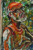 Self-Portrait with a cigar Signed by John Bratby, Oil on canvas, offered Jun 2018