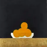 Lemons and oranges in bowls A pair, both signed Both oil on canvas, unframed Each 61 x 61cm (2) ++Both unlined, good condition by Julian Paltenghi, oil on canvas, sold Jun 2018