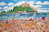 St Michael’s Mount, Cornwall Signed, also signed on stretcher verso Oil on canvas, unframed 101 x 152cm ++Good condition by Simeon Stafford, Oil on canvas, unframed, offered Jun 2018