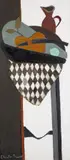 Still life of a jug and twig Signed Oil by Clarisse Loxton Peacock, Oil on board, offered Jun 2018