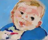 Claude Signed by Philip Sutton, Oil on canvas, unframed, sold Jun 2018