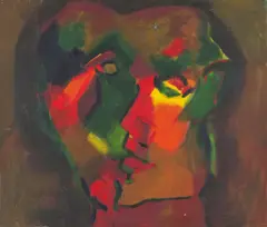 Heather Sutton Signed by Philip Sutton, Oil on canvas, unframed, sold Jun 2018