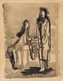 Untitled by Jankel Adler, watercolour, sold Jun 2018