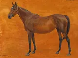 The racehorse Picardel, by Picton out of Facination, in 1915 Signed and dated 1932 Oil on panel 33 x 44cm Provenance: W.A by F. M. Hollams, 1932, Oil on panel, sold Jun 2018