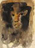 Le Masque Signed Watercolour 31 by Léonor Fini, Watercolour, sold Jun 2018