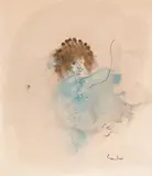 Sphinx Signed Watercolour and ink on cream paper 30 by Léonor Fini, Watercolour and ink on cream paper, sold Jun 2018