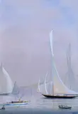 Fickle airs off the Needles by Timothy Thompson, watercolour, sold Jun 2018