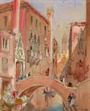 Canal in Venice Signed with initials Watercolour over pencil 25 x 19.5cm Provenance: J by Frank Brangwyn, Watercolour over pencil, offered Jun 2018