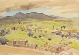 Views of Mallorca Two, both signed and dated 1935 and ‘34 Both pen by Mina Kathrin Greenhill, 1935, ink and watercolour, sold Jun 2018