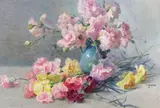 Still life of carnations Signed Watercolour 36.5 x 53cm ++A light stain centre left, a few minor marks and blemishes by Teresa Maria Hegg, Watercolour, offered Jun 2018