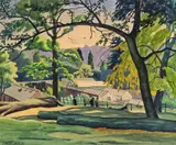 The Duke’s kitchen garden Signed Watercolour over pencil 29.5 x 36.5cm ++Good condition by Ethelbert White, Watercolour over pencil, sold Jun 2018
