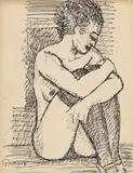 Untitled by Marcel Gromaire, Pen and ink on buff paper, sold Jun 2018
