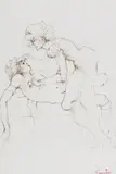 Scene de Theatre Signed Pen and ink 28 by Léonor Fini, Pen and ink, sold Jun 2018
