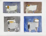 26 Sketches for Engine Series Pencil and by David Carr, Pencil and watercolour on, sold Jun 2018