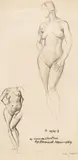 And Percy Drake-Brookshaw by Bernard Meninsky, 1926, Pencil, sold Jun 2018