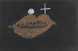 Boca i Signes Blancs, 1996 Signed and numbered 22/55 Pastel and textured paint on black paper 33 x 50cm Provenance: Alan Cristea Gallery, London, 28 March 2006 by Antoni Tàpies, Pastel and textured paint on black paper, sold Jun 2018