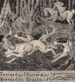 Forrard On! by Robert Bevan, Lithograph, from an edition of possibly, sold Jun 2018
