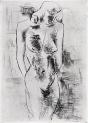 Etude de Nu by Georges Braque, Etching, published by Galerie Maeght, Paris, sold Jun 2018