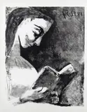 Jacqueline Lisant, Jacqueline Reading No by Pablo Picasso, Lithograph, one of, sold Jun 2018