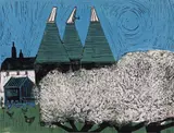 Kentish Oast houses No by Robert Taverner, Lithograph, unframed, sold Jun 2018