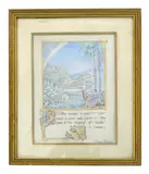 Lo The Winter is Past an illuminated text by Jessie Bayes, watercolour on paper, sold Mar 2018