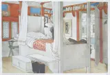 Ett Hem (a Home) eight photographic prints, reproduced 1972, framed signed with CL monogram to the margin in the print, 45.5 x 30.5cm by Carl Larsson, print, sold Mar 2018
