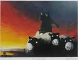 High on the Land, photolithographic print on paper, mounted signed, titled and numbered in pencil, 108/850, original certificate 51 x 36cm by Mackenzie Thorpe, print on paper, offered Mar 2018