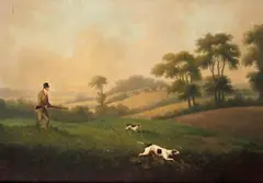 Partridge shooting by Samuel Howitt, Oil on canvas, sold Mar 2018