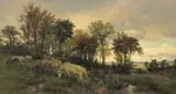 The waning Year Signed and dated 1904 Oil on canvas 84 x 154cm; 33 x 60½in Provenance: Christie’s London, 29th June 2011 lot 52 by Henry William Banks Davis, 1904, Oil on canvas, offered Mar 2018