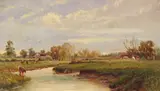 On the Blythe near Hampton-in-Arden Signed by Thomas Morris Ash, Oil on panel, sold Mar 2018