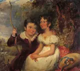 Portrait of the children of John Henry Vivian Esq by John Hayter, Oil on panel, sold Mar 2018