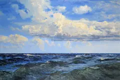 The clearness after rain Signed and dated 1887 by Henry Moore, 1887, Oil on canvas, sold Mar 2018