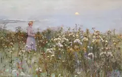 Faraway Thoughts Signed and dated 1895 Oil on canvas 51 x 76cm; 20 x 30in by Frederick William Jackson, 1895, Oil on canvas, sold Mar 2018