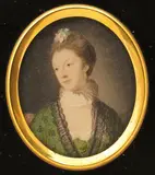 Portrait miniature of Lady Louisa Lennox by Ozias Humphry, watercolor, sold Mar 2018
