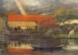 The Golden Barn Signed with a monogram Watercolour with gum arabic 24 x 34cm; 9½ x 13¼in by George Adolphus Storey, Watercolour with gum arabic, sold Mar 2018