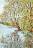 The river Colne, Oxley Park by Beatrice Emma Parsons, watercolour, offered Oct 2014