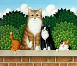 The Garden Wall by Fred Aris, oil on board, sold Oct 2014