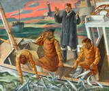 'Peter Calls for Help' by James Walker Tucker, egg tempera, sold Oct 2014