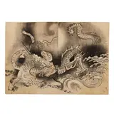 Two Woodblock Prints by Attributed To Okumura Masanobu Toriyama Sekien, Edo period (1615-1868), 18th century, sold Dec 2024