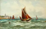 Off Malden; Newlyn Beach (a pair) by Robert Malcolm Lloyd, watercolour, offered Oct 2014