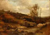 Mountain stream by English School, late 19th Century, oil on canvas, offered Oct 2014