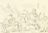 The Alchemist by Thomas Rowlandson, pencil, offered Oct 2014