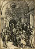 The Circumcision of Christ, from the Life of the Virgin (Bartsch 86) by Albrecht Durer, Woodcut, 1505, after the Latin edition of 1511, a later impression, on laid, sold Oct 2014