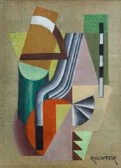Suprematism by Aurel Richter, gouache on board, sold Sep 2014