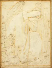 Sleeping angel by Gilbert Ledward, plaster, sold Sep 2014