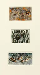 Oyster Catchers; Canada Geese; Shelduck; Quail by Charles Frederick Tunnicliffe, A collection of twelve composition watercolour sketches, contained in four frames, sold Sep 2014