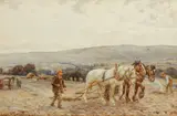 'A Little Farm Well-Tilled' by Harold Joseph Swanwick, watercolour, sold Sep 2014