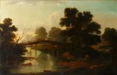 River landscape by Irish School, oil on canvas, offered Sep 2014