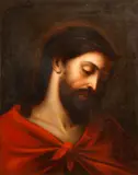 Christ with a crown of thorns by Continental School, 19th Century, oil on canvas, sold Sep 2014