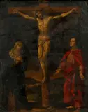 The Crucifixion by Flemish School 17th & 18th century, oil on metal, sold Sep 2014